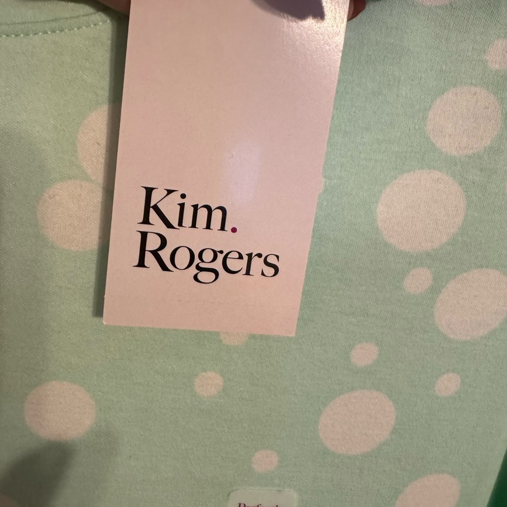 ❤️NWT Kim Rogers Mint Green Polka Dot Short Sleeve Tee SMALL   #CL - Picture 9 of 9